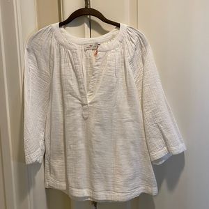 vineyard vines NWT white beach gauzy popover top